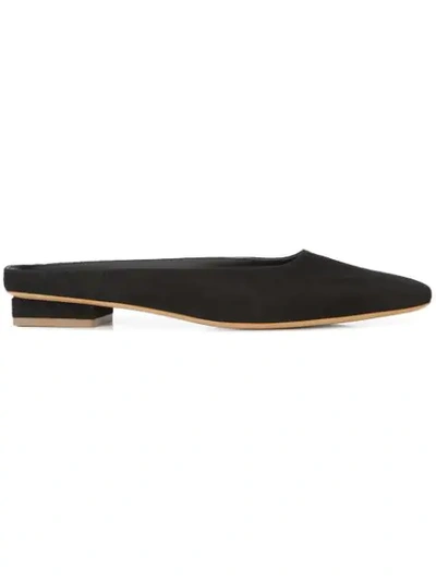 Shop Mansur Gavriel Rectangular Slide In Black