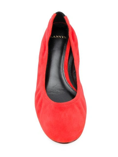 Shop Lanvin Ballerina Flats In Red