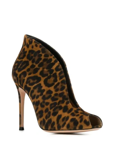 Shop Gianvito Rossi Leopard Pattern Boots In Brown
