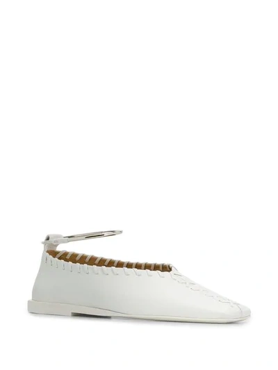 Shop Jil Sander Ballerina Shoes - White