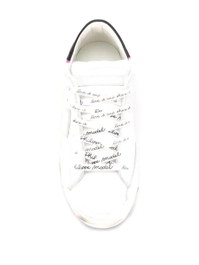 Shop Philippe Model 'paris' Sneakers In White