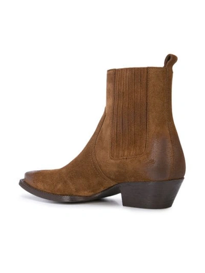 Shop Saint Laurent Lukas Boots In Brown