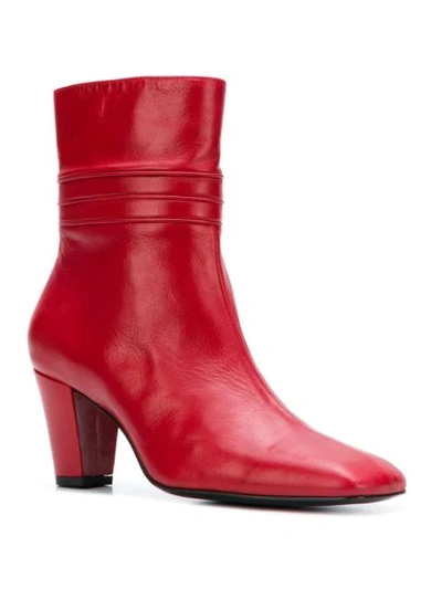 Shop Dorateymur Square Toe Boots - Red