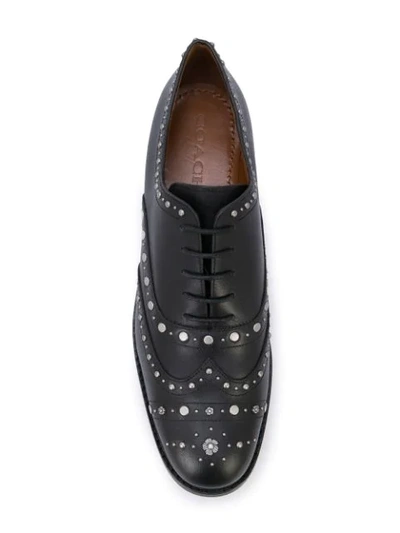 Shop Coach Tegan Oxford Shoes In Black