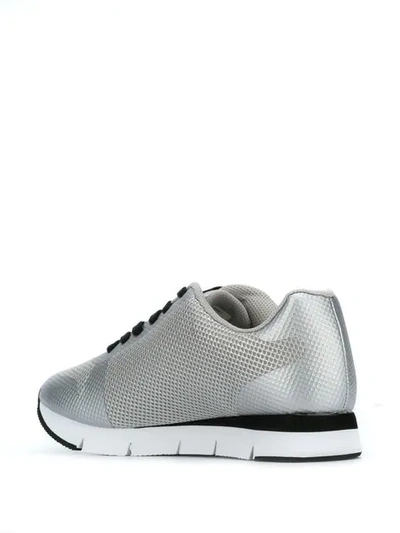 Shop Calvin Klein Jeans Est.1978 Mesh Panel Running Sneakers In Silver