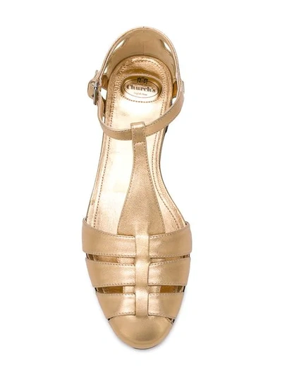 Church's Laminated Sandals In Gold Color In Gold