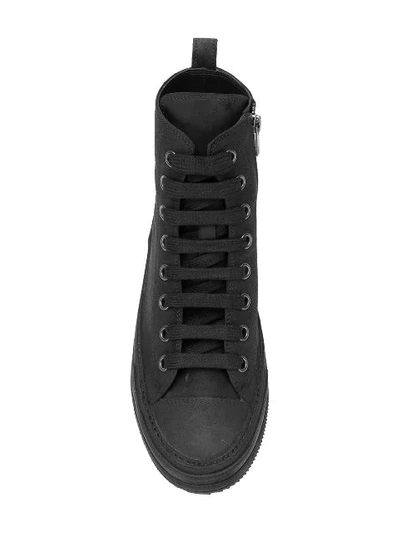 suede high-top sneakers