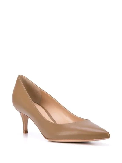 Shop Gianvito Rossi Pointed Pumps In Brown