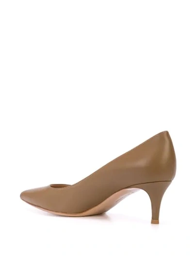 Shop Gianvito Rossi Pointed Pumps In Brown