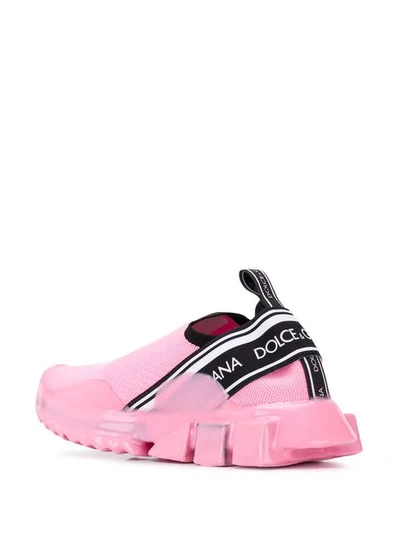 Shop Dolce & Gabbana Logo Sock Sneakers In Pink