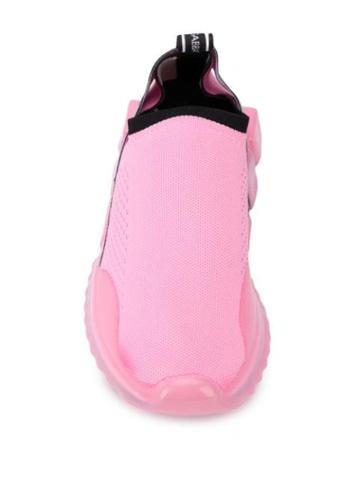 Shop Dolce & Gabbana Logo Sock Sneakers In Pink