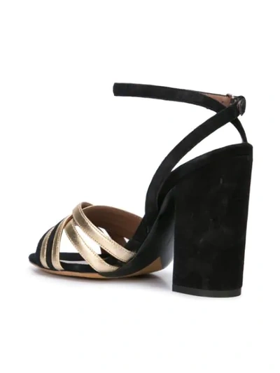 Shop Tabitha Simmons Toni Sandals In Black ,gold