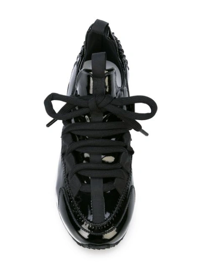 Shop Pierre Hardy Chunky Sole Sneakers - Black