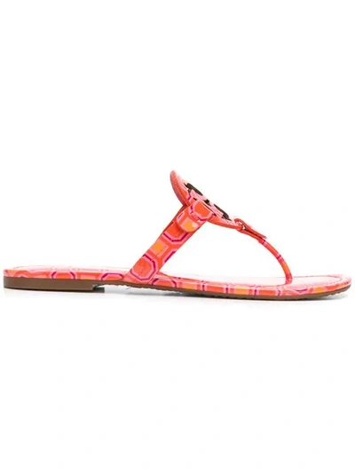 Shop Tory Burch Miller Printed Sandals In Yellow