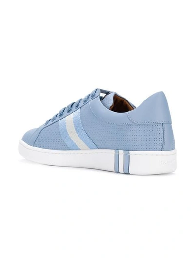 Shop Bally Micro Perforated Sneakers In Blue