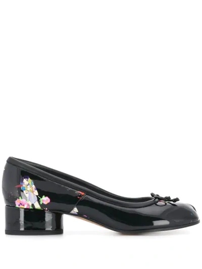 Shop Maison Margiela Tabi Ballerina Pumps In Black