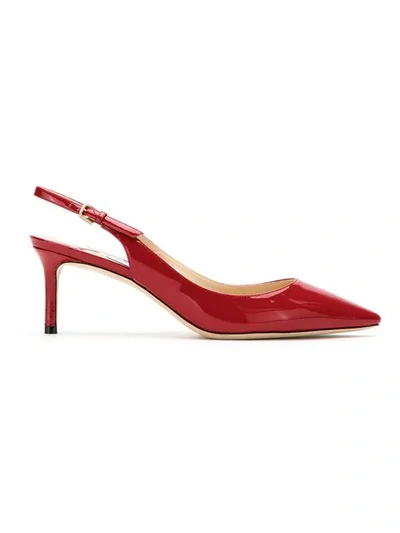 Shop Jimmy Choo Pointy Toe Pumps In Red