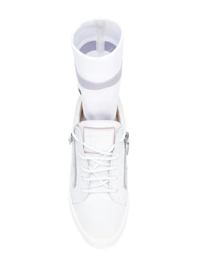 Shop Giuseppe Zanotti Logo Patch Sneakers In White