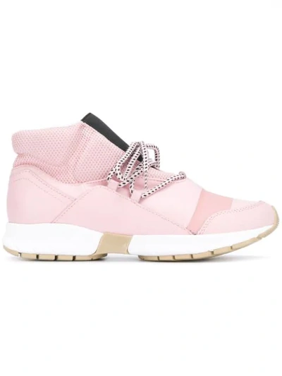 Shop Trussardi Jeans Chunky Heel Sneakers In Pink