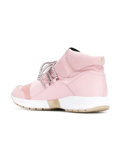 Shop Trussardi Jeans Chunky Heel Sneakers In Pink