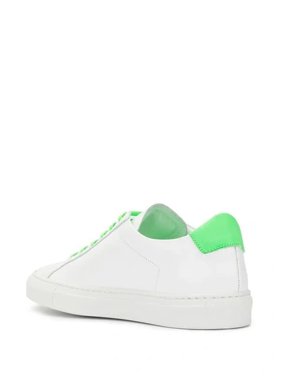 Shop Common Projects White And Green Sneakers