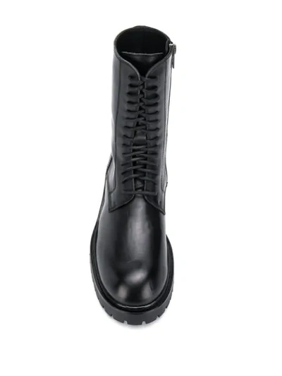 ANN DEMEULEMEESTER LACE UP BOOTS - 黑色