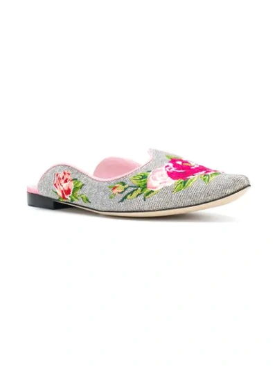 Shop Dolce & Gabbana Floral Mules In White