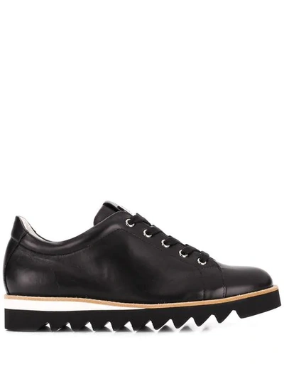 HOGL LACE-UP WEDGE SHOES - 黑色