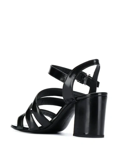 Shop Barbara Bui Open-toe Buckle Sandals - Black