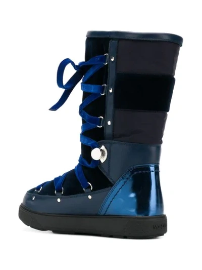 Shop Moncler Winter Trecking Boots In Blue