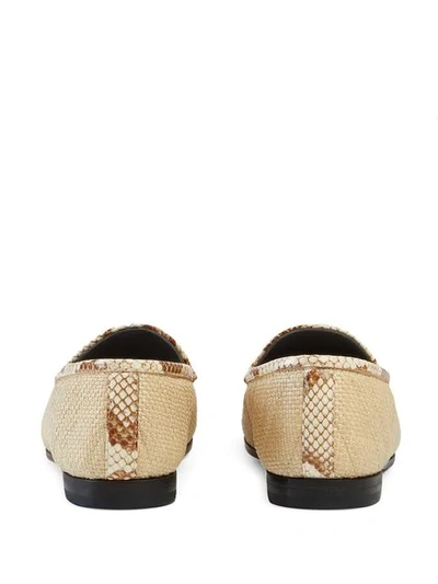 Shop Gucci Jordaan Woven-style Loafers - 109 - Neutrals