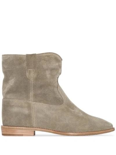 Shop Isabel Marant Crisi Ankle Boots In Neutrals