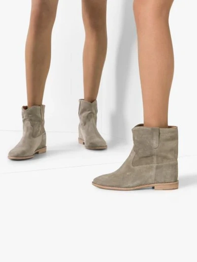 Shop Isabel Marant Crisi Ankle Boots In Neutrals