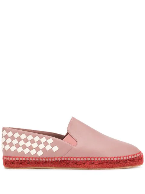 pink leather espadrilles