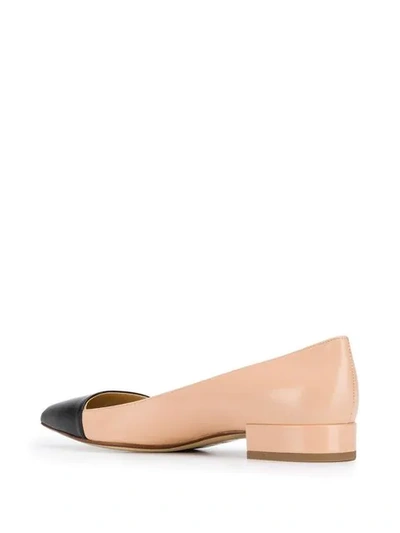 Shop Francesco Russo Pointed Ballerina Shoes In Pink