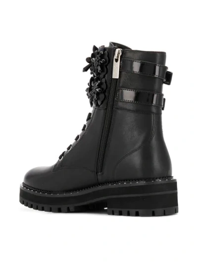 Shop Liu •jo Liu Jo Pink Combat Boots - Black