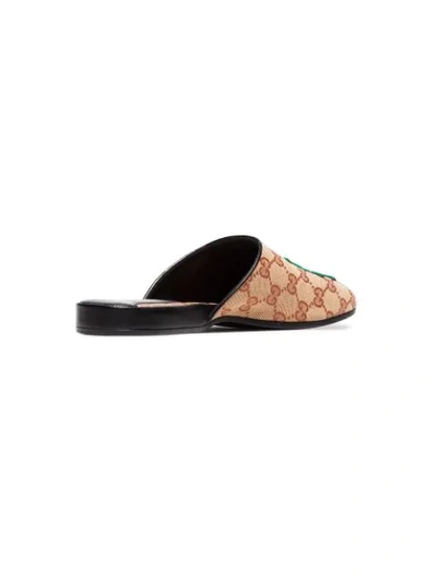 Shop Gucci Gg Logo Slippers In Neutrals