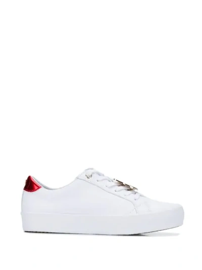 Shop Tommy Hilfiger Lace-up Sneakers In White