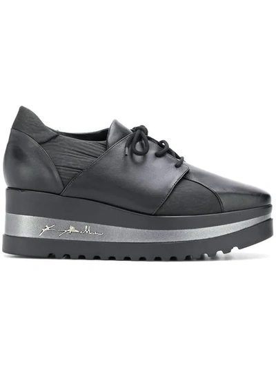 Shop Baldinini Lace-up Platform Shoes In Black