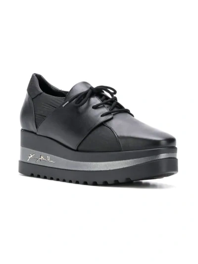 Shop Baldinini Lace-up Platform Shoes In Black