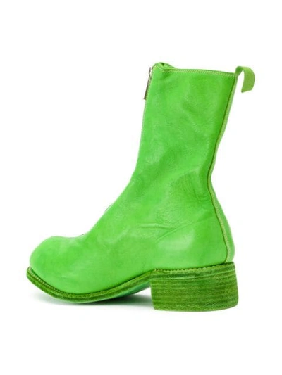 Shop Guidi Zipped Ankle Boots In Green