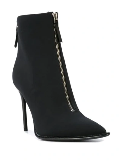 Shop Alexander Wang Zip Front Ankle Boots In Black