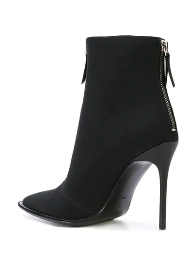 Shop Alexander Wang Zip Front Ankle Boots In Black