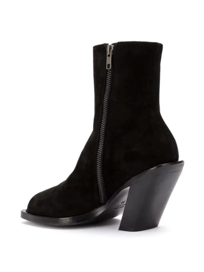 Shop Ann Demeulemeester Peep-toe Ankle Boots In Black