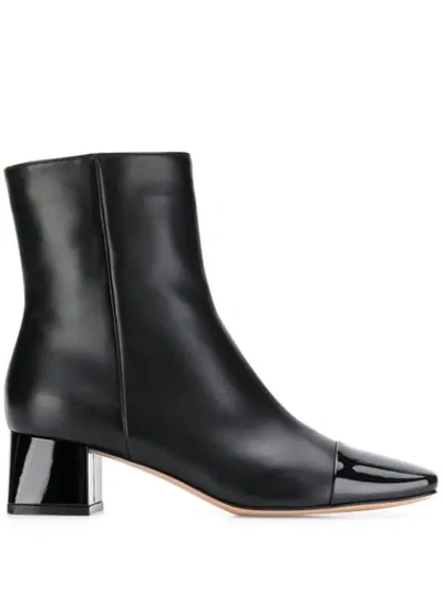 Shop Gianvito Rossi Toe Cap Ankle Boots In Black