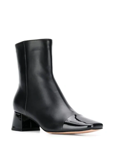 GIANVITO ROSSI TOE CAP ANKLE BOOTS - 黑色