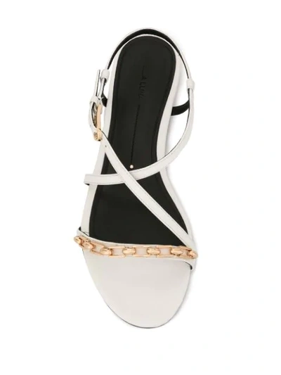 Shop Stella Luna Chain Strap Sandals In White