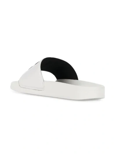 Shop Msgm Logo Slides - White