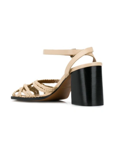 Shop See By Chloé Block Heel Sandals In Neutrals