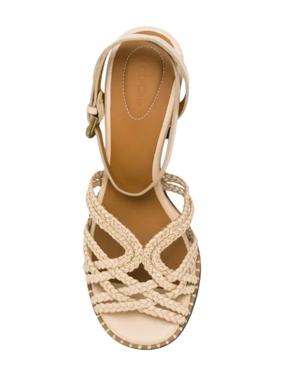 Shop See By Chloé Block Heel Sandals In Neutrals